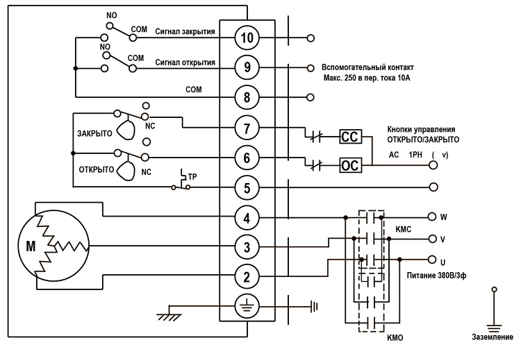 Электрическая схема подключения DN.ru-300