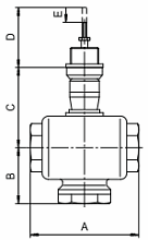 Клапан регулирующий Гранрег КМ124Р 1/2″ Ду15 Ру16 двухходовой, односедельчатый, с твердым седловым уплотнением, корпус — латунь, с трехпозиционным электроприводом СМП0.7 24В, корпус - пластик, Pmax = 16bar