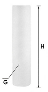Картридж Аквабрайт Slim Line ВП-10 М, веревочный полипропилен 10 мкм SL10″, механическая очистка