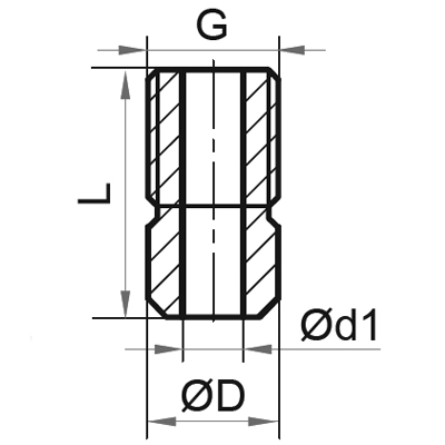 Бобышка приварная Росма №4 БП-КР-40-G1/2 Ру600, нержавеющая сталь, резьба G1/2″, L=40мм