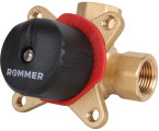 Клапан запорно-регулирующий ROMMER RVM-0003 1” Ду25 Pу10 Kvs 10 корпус – латунь, уплотнение – EPDM, трехходовой, сместительный, поворотный