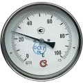 Термометр осевой Росма БТ-51.211 до 100°С L=46мм G1/2 1.5 биметаллический общетехнический 100 мм, тип БТ-51.211, осевое присоединение, шкала 0-100°С, длина штока L=46 мм, резьба G1/2, класс точности 1.5, с защитной латунной погружной гильзой